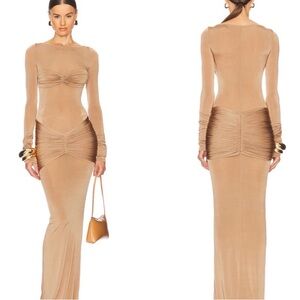 Helsa Josephine Dress in Truffle